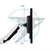 Adjustable Monitor Stand Single Monitor Arm, Monitor Desk Mount Stand for 15"-32" Screens Holds 4.4-17.6 lbs, Fully Adjustable Gas Spring Monitor Mount with Grommet Base Monitor Mount Monitor Arm(300m view 2