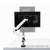 Adjustable Monitor Stand Single Monitor Arm, Monitor Desk Mount Stand for 15"-32" Screens Holds 4.4-17.6 lbs, Fully Adjustable Gas Spring Monitor Mount with Grommet Base Monitor Mount Monitor Arm(300m view 4