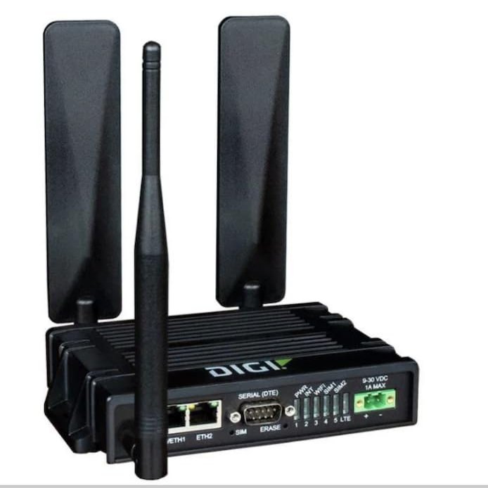 IX20-0AN4,Modems Digi IX20 - LTE, North America (CMF4), CAT-4, 3G fallback, Dual Ethernet, RS-232, with Accessories