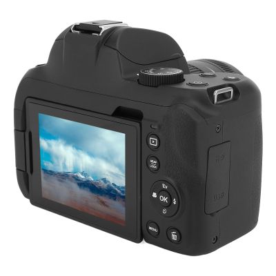 4K Digital Camera, 72MP HD 12x Digital Zoom Autofocus Micro SLR Camera with Telescopic Lens 3 Inch Screen for Beginners, Anti Shake, Flash, Compact Portable Small Camera