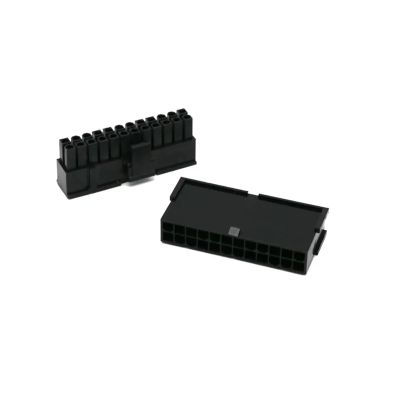 Chunsu 5 Sets 4.2mm Motherboard 24Pin Male and Female MB ATX Housing Connector Black White for PC(No pins,11)