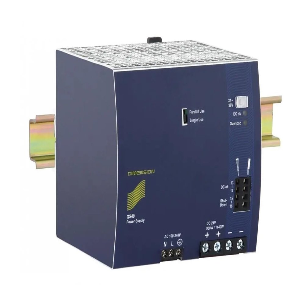 Arionyx Switching Power Supply DIN-Rail Power Supply QS40.241, 24V DC, 40A Output, 960W, Single Phase, QS40.241