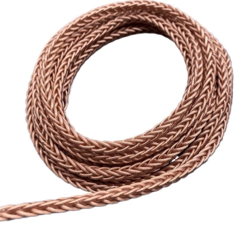 Chunsu 8 Strand 7N Pure Monocrystalline Copper Wire Thick 8 Strand 504 Core for DIY Earphone/Keyboard Cable(Copper)
