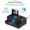 StarTech.com M.2 NVMe to 2.5"/3.5" SATA Drive Duplicator, Dual Bay Standalone Cloner/Drive Dock, 27GB/min, NVMe to SATA / SATA to NVMe, TAA view 3