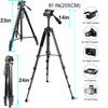 YOTETION 81" Aluminum Phone & Camera Tripod, Extendable Cell Phone Tripod Stand Compatible with iPhone/Android/Action Camera is Perfect for Live Streaming/Video Recording/Selfies view 2