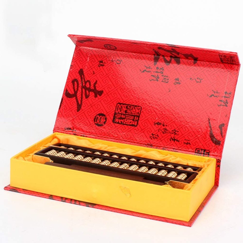 Digit Standard Abacus,Wooden Abacus,Abacus Copper Beads Mahogany Ebony Abacus Ac Professional Abacus Desktop Decoration Gift Package