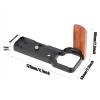 Camera Quick Release Plate L Bracket for ZV E10 with Wood Handle, Aluminum Tripod Base, 1/4 Inch Threaded Hole, Arca Port view 4