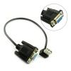 ACGTUY USB 2.0 A Female to RS232 DB9 Female Serial Cable Adapter Converter Built with F/;TD/;1 Chipset Reliable Adapters view 3