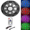 Kicker Bundle: 45KM104 10" 350W Marine Subwoofer SVC 4-Ohm Bundle with 45KMG10C 10" Charcoal Grille w/LED + 41KMLC LED Light Controller (3 Items) view 1
