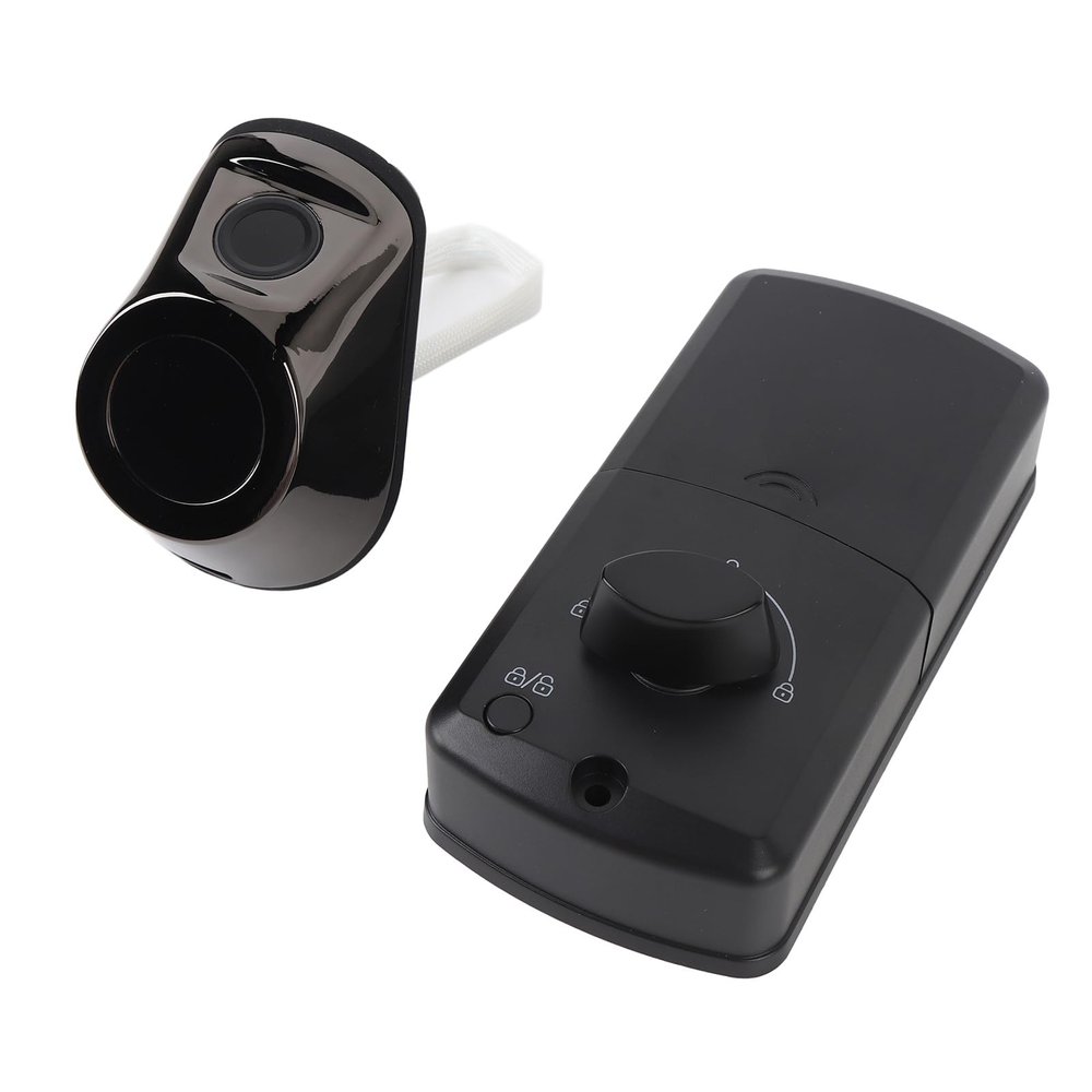 Fingerprint Door Entry Lock, Smart Biometric Sensor Key Fingerprint Lock with Tuya App, Mechanical Key for Wooden Door, Suitable for Ages