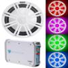 Kicker Bundle: 45KM104 10" 350W Marine Subwoofer SVC 4-Ohm Bundle with 45KMG10W 10" White Grille w/LED + Rockville RXM-T1 1500W 2-Ch Marine Amplifier (3 Items) view 1