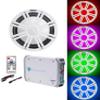Kicker Bundle: 45KM104 10" 350W Marine Subwoofer SVC 4-Ohm Bundle with 45KMG10W 10" White Grille w/LED + 41KMLC LED Controller for KM Series + Rockville RXM-T1 1500W 2-Ch Marine Amp (4 Items) view 1