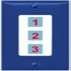 RiteAV Custom Wall Plate 3 Port, 1 Gang Decorative, Navy/White, Choose HDMI Coax 3.5mm Banana Cat5/6 Phone RCA Speaker Toslink USB view 1