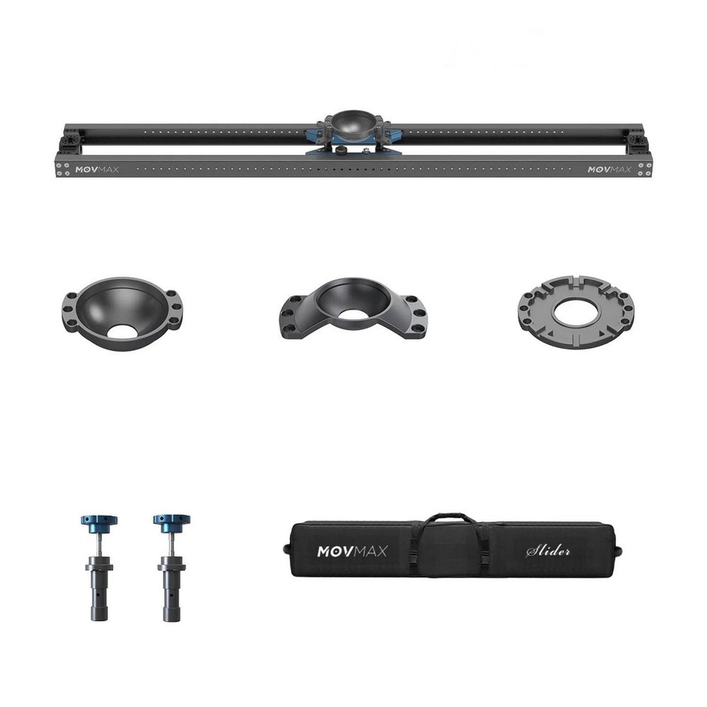 MOVMAX 1.2m Slider Elite with 150mm Bowl Mount for Professional Camera Setups