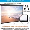 HVENNUXXG Indoor Outdoor Projector Screen, Portable Manual Pull-Down Projection Screen, 4K 4:3 16:9 HD Movie Screen for Home Theater Office Meeting Presentation(30 Inch 16:9) view 2