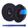 Aiivioll WH-CH710N Ear Pads Compatible with Sony WH-CH700N, WH-CH710N, WH-CH720N, ZX770BN Headphones Earpads with Ice Silk Cloth Ice Feel Gel and Memory Foam Ear Cushions (Black Pink/Print) view 1