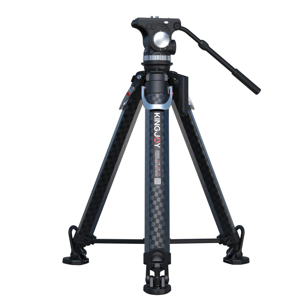 KINGJOY Professional One-Click Carbon Fiber Tripod for Photography and Videography with Height Adjustment Function Maximum Load 20KG