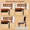 BEHEY Monitor Stand, Rich Brown Monitor Riser, Monitor Stand for Desk, Stand Monitor, Solid Wood & Metal Computer Monitor Stand, Ergonomic TV Riser Block, 1 Pack, Rich Brown, 14.5 Inch view 2