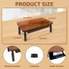 BEHEY Monitor Stand, Rich Brown Monitor Riser, Monitor Stand for Desk, Stand Monitor, Solid Wood & Metal Computer Monitor Stand, Ergonomic TV Riser Block, 1 Pack, Rich Brown, 14.5 Inch view 3