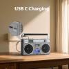 FragrantBodyOilz AM FM Radio Retro with Bluetooth Speaker,Vintage Bluetooth Radio Transistor with Best Sound,USB C Rechargeable,Support TF Card/USB Playing view 4