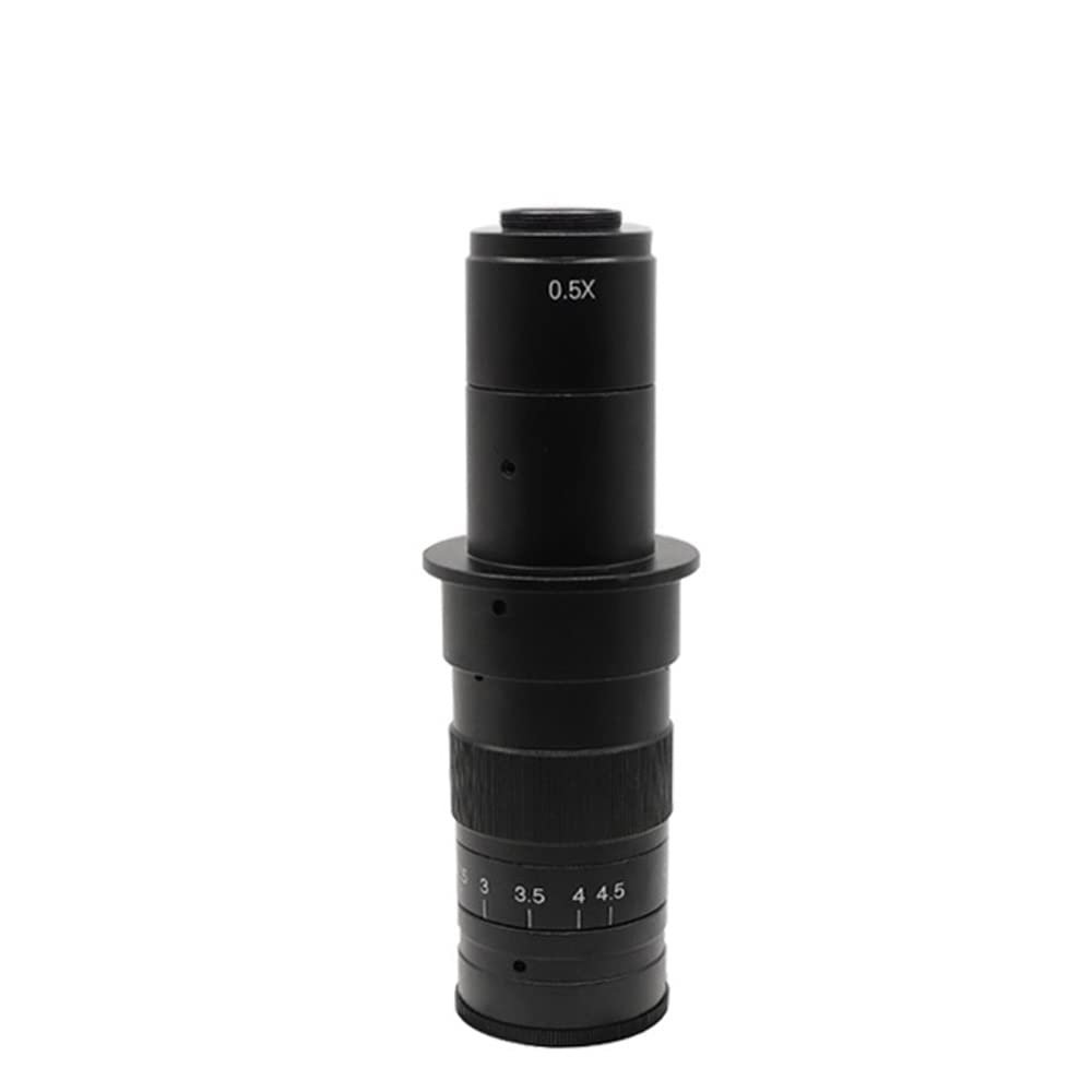 JOEBO Microscope Kit 120X 180X 300X 200X Adjustable Zoom C Mount Lens Glass Magnification Eyepiece for VGA HDMI USB Industry Video Microscope Camera Microscope Lens Adapters(180X)