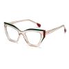 laureles Sexy Blue Light Blocking Cat Eye Reading Glasses for Women Readers Computer Magnifying Eyewear Frame (c3, +2.00 Magnification) view 1