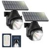 Clearhill Dummy Fake Security Camera and Solar Motion Sensor Lights, 2-in-1 Solar Lights with Remote Control, Realistic Look, Easy to Install, IP66 Waterproof, for Outdoor (2) view 1