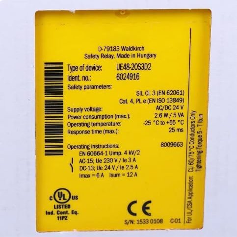 for Sick UE48-2OS3D2 6024916 24V Safety Module in Box