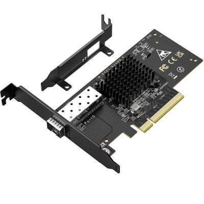 10Gb SFP PCIe Netzwerk Karte mit Intel 82599 (X520-DA1) Controller, VIMIN 10G Ethernet Adapter NIC mit Einem Einzelnen 10Gbps SFP+ Port, Kompatibel mit PCIe X8/X16, Untersttzung Windows/Linux/VMware