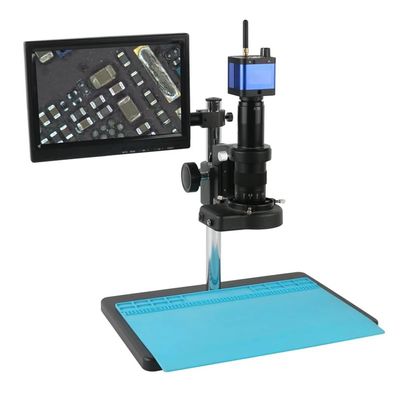 Microscope Kit 1080P 36MP HDMI USB Industrial Video Microscope Camera 180X 300X Zoom C-Mount Lens Video Recorder Lab Working System Microscope Lens Adapters(C,500X)