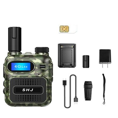 SHJ 4G PoC Radios with 1 Additional Yearly Sim Cards- Ultimate Communication Solution for Businesses and Teams walkie-Talkie Durable and White Silver (Army Green)