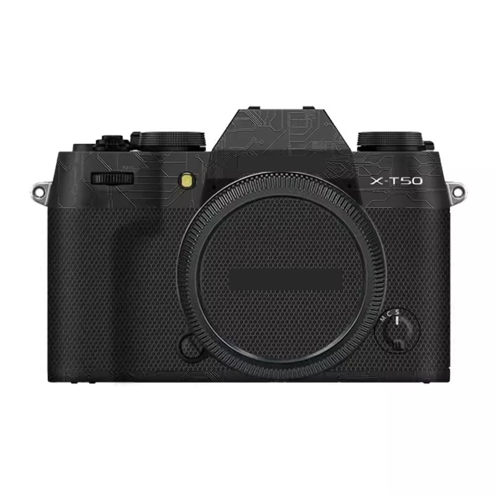 Anti-Scratch Camera Cover Skin Sticker for Fujifilm X-T50 Camera Protector Film Skin Decals(Circuit Black)