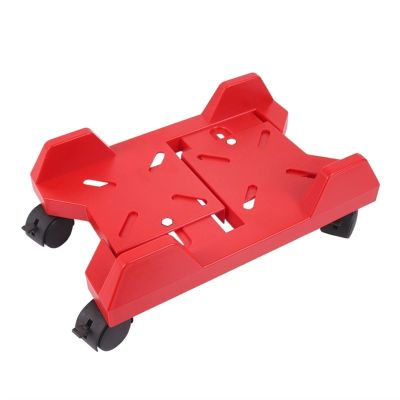 tanyunji001 Adjustable Monitor Stand Mobile CPU Stand, Rolling Desktop PC Tower Floor Stand, Adjustable Width PC Case Holder Cart with 4 Caster Wheels for Most Gaming PC Tower Arm Monitor(Red)