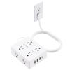 Surge Protector Power Strip 10 ft Cord, Olcorife Ultra Thin Flat Plug Extension Cord, 8 Outlets 4 USB Ports(1 USB C), Flat Plug Outlet Extender, College Dorm Room Essentials, White view 1