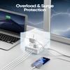 Surge Protector Power Strip 10 ft Cord, Olcorife Ultra Thin Flat Plug Extension Cord, 8 Outlets 4 USB Ports(1 USB C), Flat Plug Outlet Extender, College Dorm Room Essentials, White view 4