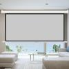 60/72/84/92inch Manual Pull-Down Projector Screen, Roll-Down Retractable Manual Projection Screen with Auto-Locking, Adjustable Screen Height, Portable Outdoor Movie Screen(92in,16:9) view 1