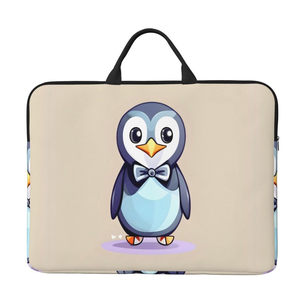Cute Penguin Prints Print Laptop Sleeve,Laptop Case With Handle,14 Inch Fashion Laptop Case Bag,Travel Computer Bag