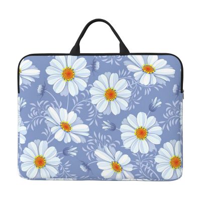 Chrysanthemum Blue Print Laptop Sleeve,Laptop Case With Handle,14 Inch Fashion Laptop Case Bag,Travel Computer Bag