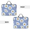 Chrysanthemum Blue Print Laptop Sleeve,Laptop Case With Handle,14 Inch Fashion Laptop Case Bag,Travel Computer Bag view 3