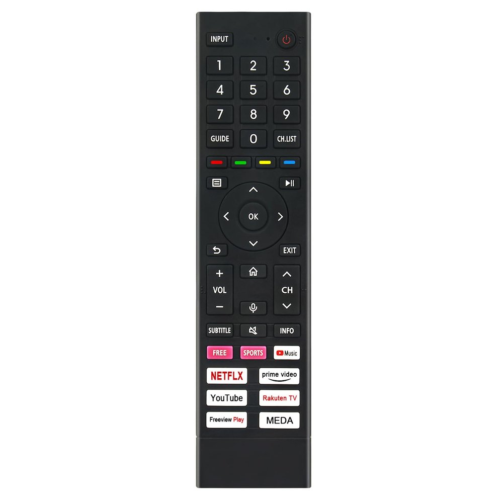 Replacement ERF3A80 Remote Control Infared Commander Compatible with Hisense Smart Android TV 55A6G 50A6G 75A6G 60A6G 70A6G 43A6G 65A6G 50A68G 65A68G 85A68G 55A68G 43A68G 75A68G 43A6GTUK 65A6GTUK