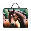 Two Horses Print Laptop Sleeve,Laptop Case With Handle,14 Inch Fashion Laptop Case Bag,Travel Computer Bag view 1