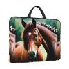 Two Horses Print Laptop Sleeve,Laptop Case With Handle,14 Inch Fashion Laptop Case Bag,Travel Computer Bag view 2