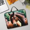 Two Horses Print Laptop Sleeve,Laptop Case With Handle,14 Inch Fashion Laptop Case Bag,Travel Computer Bag view 3