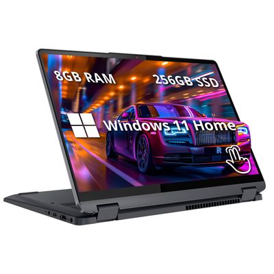 Lenovo IdeaPad Flex 5i 2-in-1 14" FHD+ Touchscreen Laptop, Intel i3-1215U, 8GB LPDDR4, 256GB PCIe SSD, Backlit Keyboard, Fingerprint Reader, FHD Webcam, WiFi 6E, Windows 11 S, Gray (Renewed)