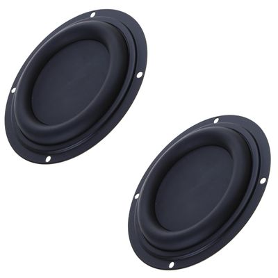 2 Pack 2"/3"/4" 52mm 78mm 105mm Woofer Vibrating Membrane Iron Rubber Vibration Diaphragm Plate Replacement Passive Radiator Film Bass Speaker Subwoofer Loudspeaker Audio Repair (2pcs/4inch(round))