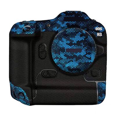 Anti-Scratch Camera Skin Wrap Sticker Coat Vinly Protective Film Body Protector Decals Cover for Canon EOS R3(Mamba Blue)