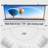 4:3/16:9 HD Manual Projector Screen, Portable Pull Down Projector Screen, 4K HD Ceiling Wall Mount White Portable Projection Screen For Home Theater Cinema Office Movie TV Game,30" , 40" , 50" , 60" , view 2