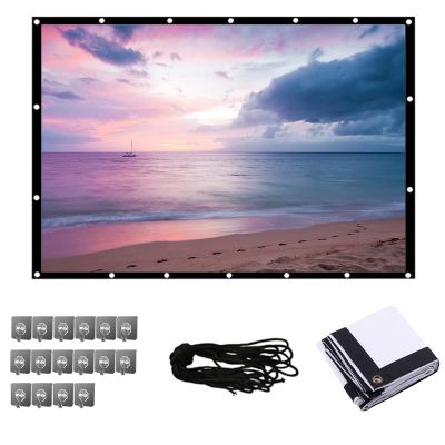 60/72/84/100/120/150/180/200 Inch Projector Screen, 4:3/16:9 Portable Outdoor Movie Screen, Anti-Crease Foldable Projection Screen, Portable Projection Screen for Camping Party(4:3,60 inch screen)
