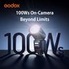 GODOX V100 C Godox Flash for Canon - 100Ws TTL Flash for Canon EOS Cameras, Touchscreen Control, 400-Full-Power-Flashes, 1.7s Recycle Time, 2.4G Wireless with External-Flash view 2