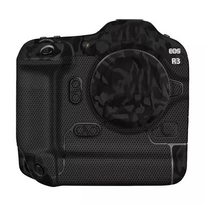 Anti-Scratch Camera Skin Wrap Sticker Coat Vinly Protective Film Body Protector Decals Cover for Canon EOS R3(Shadow Camo Black)
